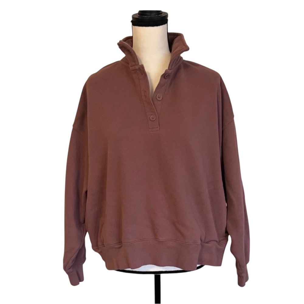GAP Mauve Henley Pullover Sweatshirt XL